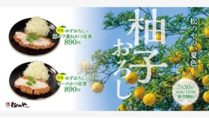 【ポイ活おすすめ情報】松のや、新感覚「旨塩ゆずおろし」で夏の食欲を刺激！