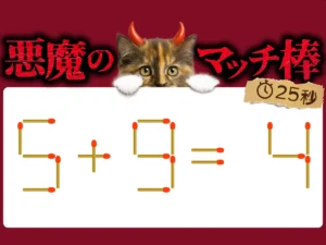 マッチ棒クイズ5＋9＝4