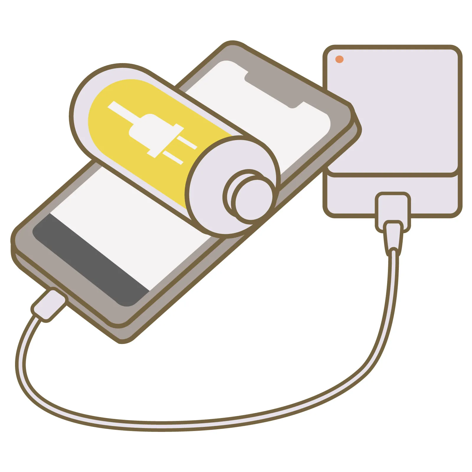 スマホを充電する